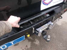 Накладка-лючок на задний бампер KDT Toyota Hilux   150210