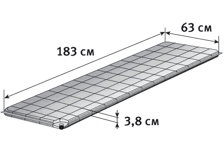Коврик самонадувающийся ALEXIKA TREKKING 60 navy blue, 183x63x3,8см. (Синий)  9333.3805