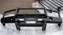 Бампер передний силовой с кенгурином алюминиевый KDT 09012L Land Rover Discovery I/II