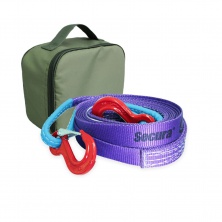 Ремень буксировочный эластичный 6 т 6 м серия PRO "Secura" Крюк/Крюк + сумка(олива) T-plus T009295