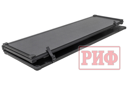 Крышка кузова РИФ для Mitsubishi L200 2024+, трёхсекционная 1545x1600/1550 мм, алюминиевая, черная ZT53B
