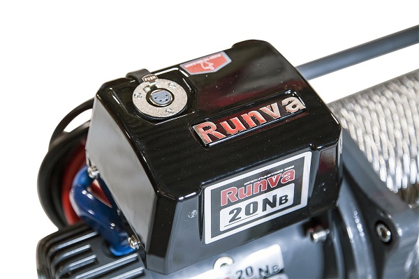 Лебёдка электрическая 12V Runva 20000 lbs влагозащищенная, стальной трос EWB20000U