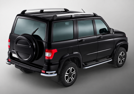 Фото изделия: Защита заднего бампера d76+d42 уголки Rival UAZ Patriot 2014-2016- R.6302.010