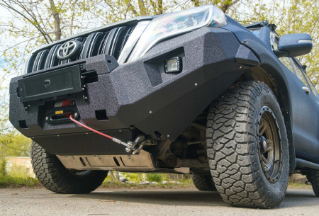 Накладки на бампер передний Toyota Land Cruiser Prado 150 2013-2017 под расширители арок STC-TLCP150/13-BFR-BUH