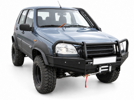 Детали и установка: Бампер передний силовой OJeep Chevy Niva 02.007.01