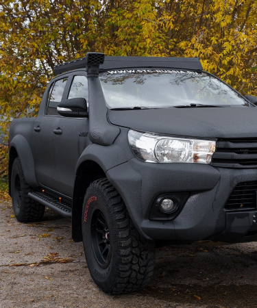 Пороги силовые Toyota Hilux 2015+ цельная ступень STC-THIL/15-S-С1