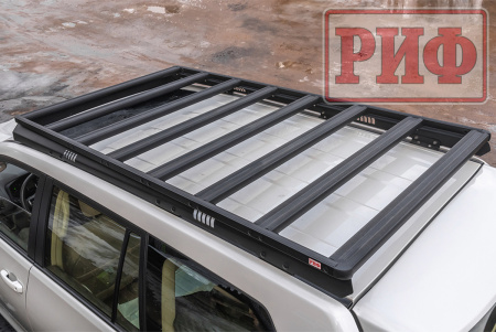 Багажник экспедиционный (платформа) алюминиевый РИФ 1150x2080 мм для Toyota Land Cruiser Prado 150 (с крепежом) RIF150-roof4