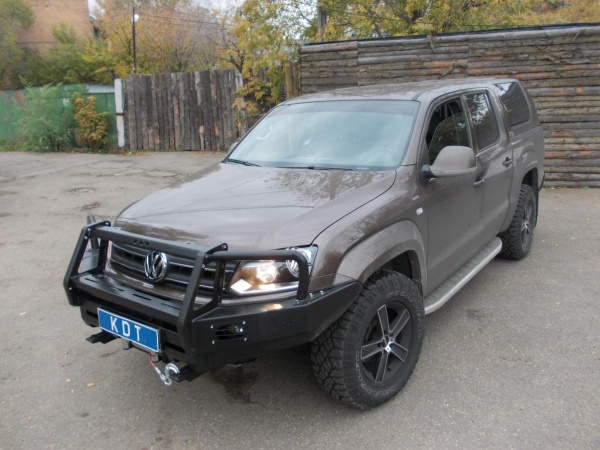 Бампер передний силовой с кенгурином алюминиевый KDT Volkswagen Amarok   25012L
