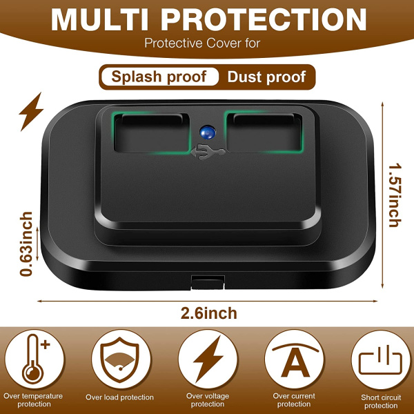 Розетка USB 2 5В/2,4А накладная RIF22-4-1017900