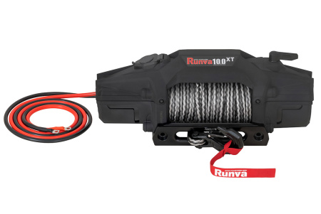 Лебёдка автомобильная электрическая 12V Runva 4500 кг синтетический трос EWXT10000FSR