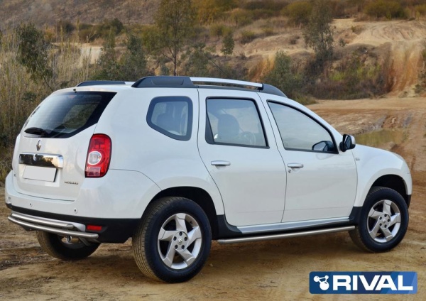 Защита порогов d42 RIVAL Nissan Terrano 2014-/Renault Duster 2011-2015  R.4701.007