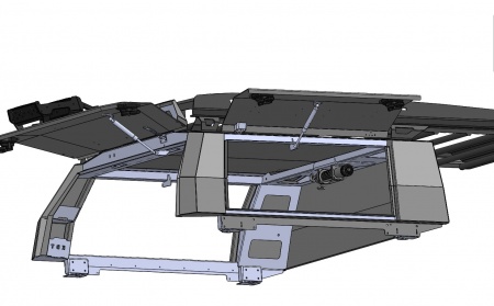 Кунг экспедиционный трехдверный III поколения KDT Toyota HILUX 2015-   15283