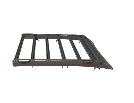Багажник экспедиционный Toyota Tundra Double Cab 2006-2021 ШТОРКА дальний, рабочий свет STC-TTDC/06-TR1+L1L3