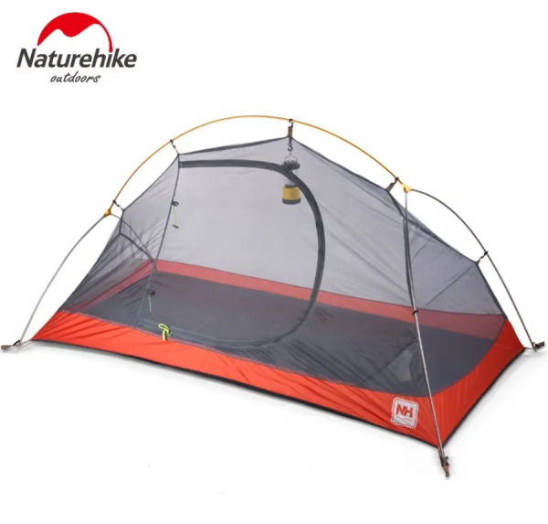 Палатка Naturehike Cycling 1-местная, алюминиевый каркас, сверхлегкая, оранжевый NH18A095-D-POR