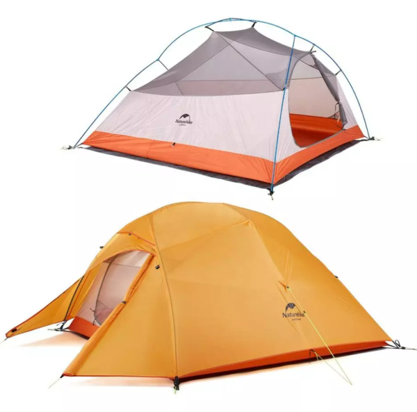 Палатка Naturehike Cloud Up 2-местная, алюминиевый каркас, оранжевый NH17T001-T-TOR