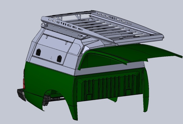 Кунг экспедиционный увеличенный трехдверный "Лабаз" KDT Toyota HILUX 2015-  15281W