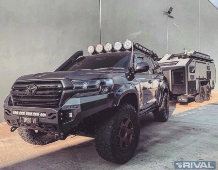 Бампер силовой передний AL (черный)  Rival  для Toyota Land Cruiser 200 2015- 2D.5719.1-NL