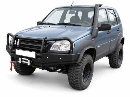 Детали и установка: Бампер передний силовой OJeep Chevy Niva 02.007.01