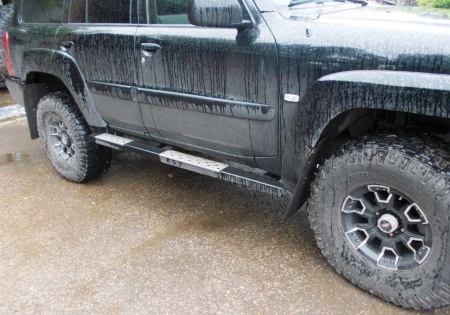 Пороги силовые алюминиевые KDT 05033L Nissan Patrol