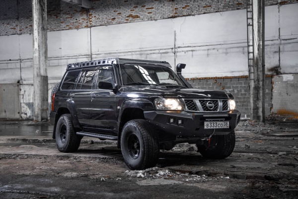Багажник экспедиционный STC Nissan Patrol Y61 ШТОРКА дальний и рабочий свет STC-NPA/97-TR1-L1L3