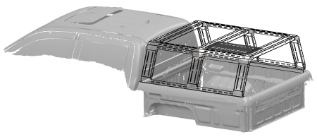 Molle панель большая для грузового каркаса STC Sollers ST8 2024+ STC-SST8/24-CFS-MB
