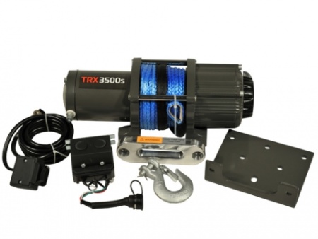 Лебедка для квадроцикла 4REVO S3500-A 12V с синтетическим тросом 4R-W351B