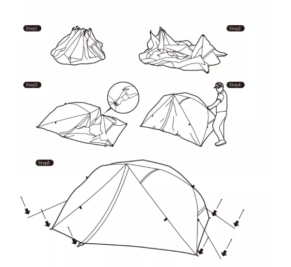 Палатка Naturehike Canyon 2-местная, быстросборная, зеленый NH22ZP005-AGR