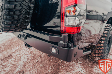 Бампер задний Mitsubishi L200 2019-2024 калитка центр, под ПТФ STC-ML200/19-BR-C1-L2