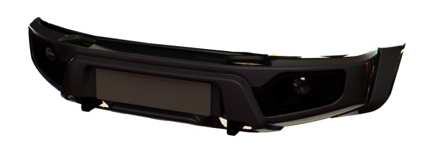 Бампер авс-дизайн передний uaz патриот/пикап/карго 2005- (с оптикой)(черный) ABC.UAZ.FB.02B