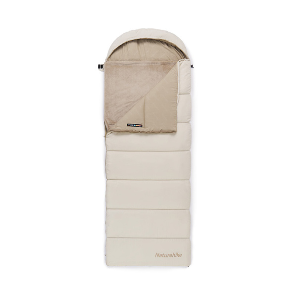 Мешок спальный Naturehike Envelope M400 с подогревом, (190+30)х80 см, (левый) (ТК: -1C), коричневый CNK2300SD021-400BR-L