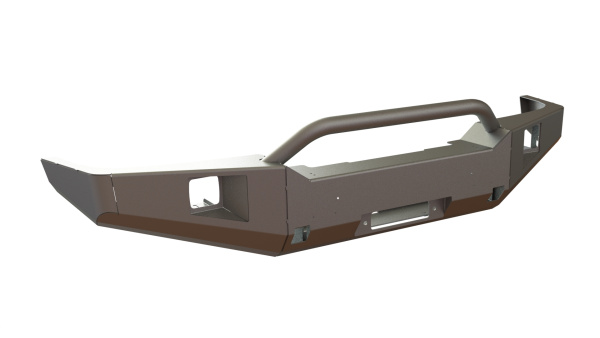 Бампер передний Toyota Land Cruiser 80 дуга, под балку и ПТФ STC-TLC80-BF-C1-L1L4