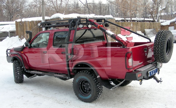 Пороги силовые алюминиевые KDT 1703L Nissan NP-300