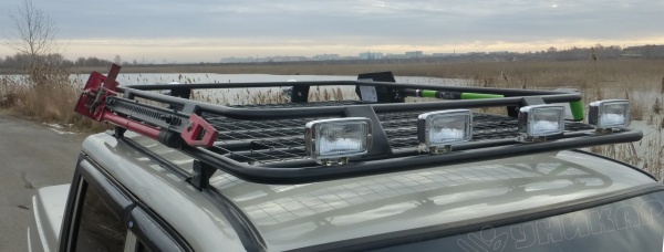 Багажник УАЗ Патриот Pickup корзина без сетки на водостоки Уникар U316802