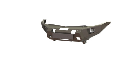 Накладки на бампер передний Mitsubishi L200 2006-2015 REVO под расширители арок STC-ML200/06-BF-BUH