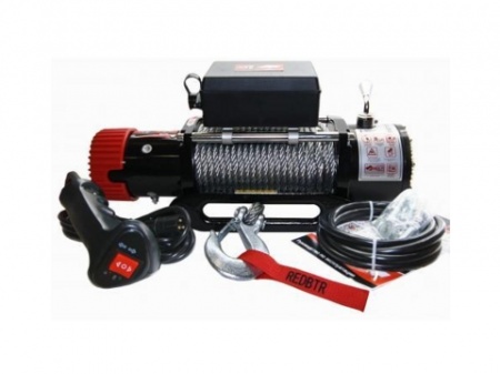 Лебёдка электрическая redBTR серия HUNTER 12 (12v) с чугунным клюзом  981201