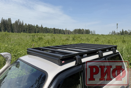 Багажник экспедиционный (платформа) алюминиевый РИФ 1250x2080 мм для Toyota Land Cruiser 80 (с крепежом) RIF080-roof4