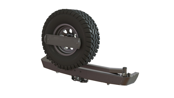 Бампер задний Toyota Land Cruiser Prado 120 калитка центр STC-TLCP120-BR-C1