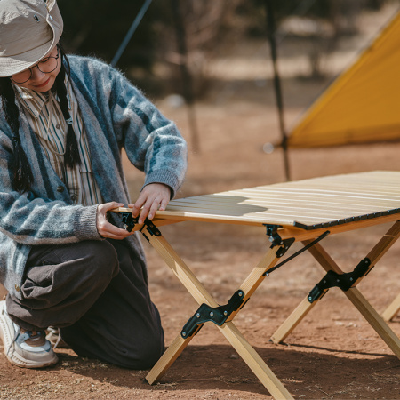 Стол туристический Naturehike Star Jane L01 складной, 150х70х55 см, с Х-образными ножками, бежевый CNK2300JU010-SWD