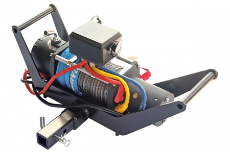 Лебёдка переносная РИФ 9500SR c площадкой в квадрат для фаркопа и проводами (в сборе)  EWX9500SR-KIT