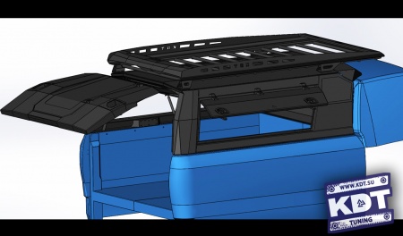 Кунг экспедиционный увеличенный трехдверный "Лабаз" KDT Toyota Tundra Double Cab Long 2007-2013  222821W