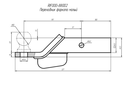 Съемный фаркоп под квадрат 2" РИФ  RIF000-88002set