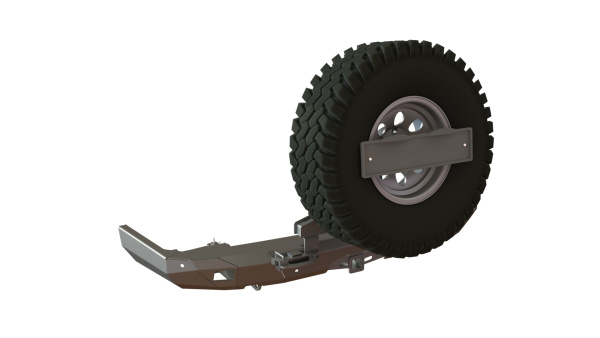 Бампер задний Toyota Land Cruiser Prado 150 2017-2024 калитка центр, под ПТФ STC-TLCP150/17-BRR-C1-L3