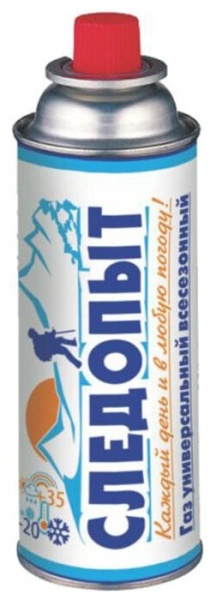 Баллон газовый цанговый СЛЕДОПЫТ 220 гр всесезонный Корея  PF-FG-220