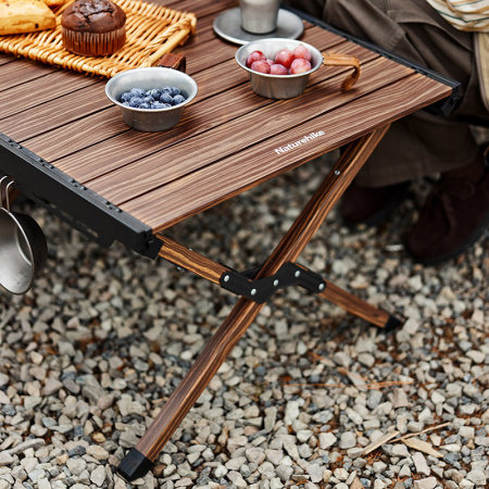 Стол туристический Naturehike Star Jane L02 складной, 125х60х43 см,с Х-образными ножками, коричневый CNH22JU043-WAL