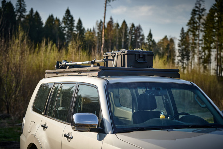 Багажник экспедиционный (платформа) алюминиевый РИФ 1150x2080 мм для Mitsubishi Pajero IV (с крепежом) RIFPJR-roof4