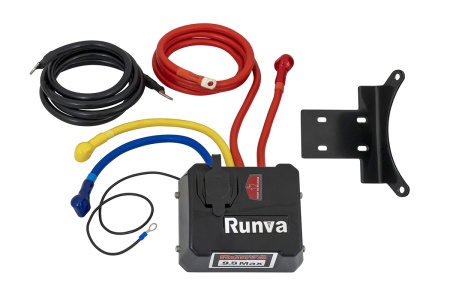 Лебёдка автомобильная электрическая 24V Runva 9500 lbs 4350 кг MAX влагозащищенная, комбинированный роспуск, синтетический трос EWB9500MAX-Q-SSRMAC24V