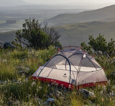 Палатка Naturehike Star-river Si 2-местная, алюминиевый каркас, сверхлегкая, серо-красная NH17T012-T-LGRR