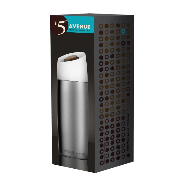 Термокружка THE 5TH AVENUE, 390 мл, черная  V800.06-BLACK