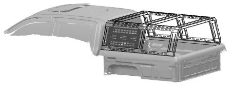 Molle панель большая для грузового каркаса STC Sollers ST8 2024+ STC-SST8/24-CFS-MB