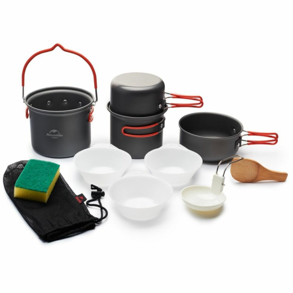 Набор посуды Naturehike туристический 4 в 1 (подвес+3 чашки) NH18T018-G-VA
